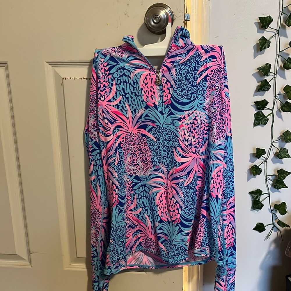 Lilly Pulitzer Luxletic small athletic quarter zip pull over